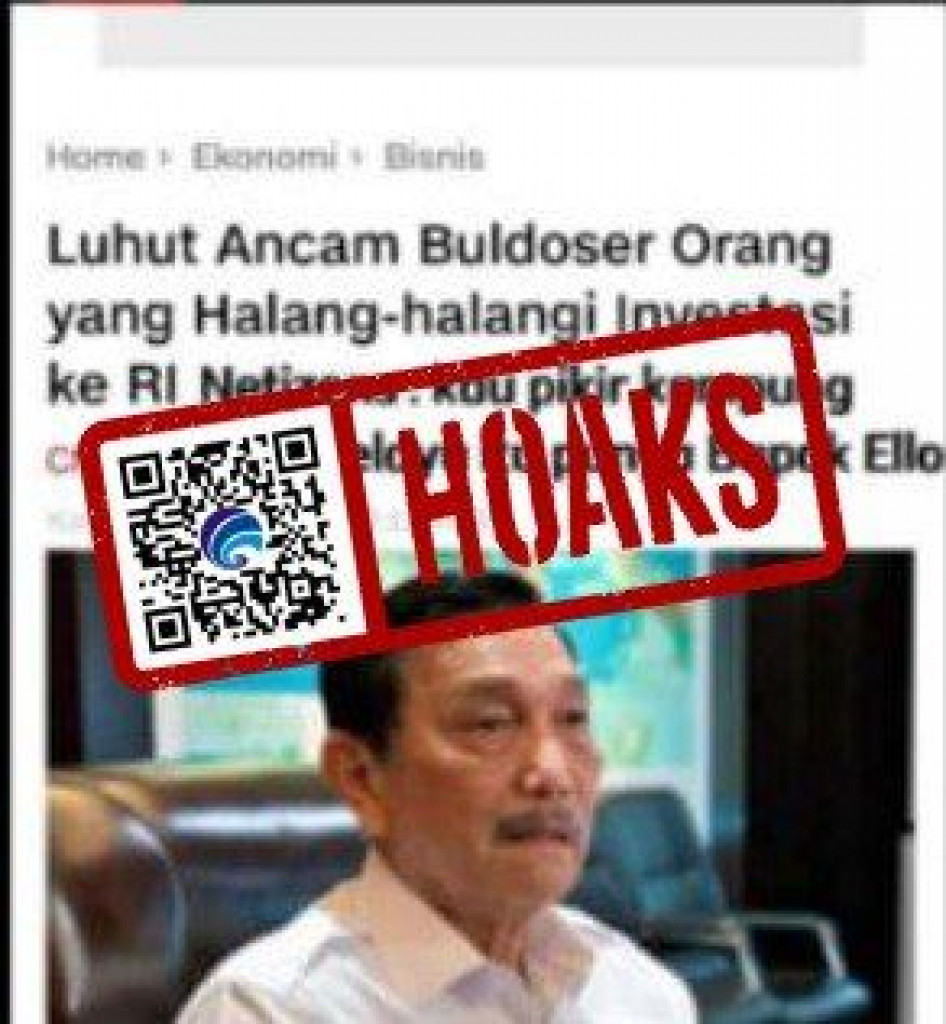 HOAKS] Tangkapan Layar CNN Indonesia Berjudul Luhut Ancam Buldoser Orang  yang Halang-halangi Investasi ke RI, Netizen: Kau Pikir Kampung Melayu itu  Punya Bapak Ello | Infohoax Badung