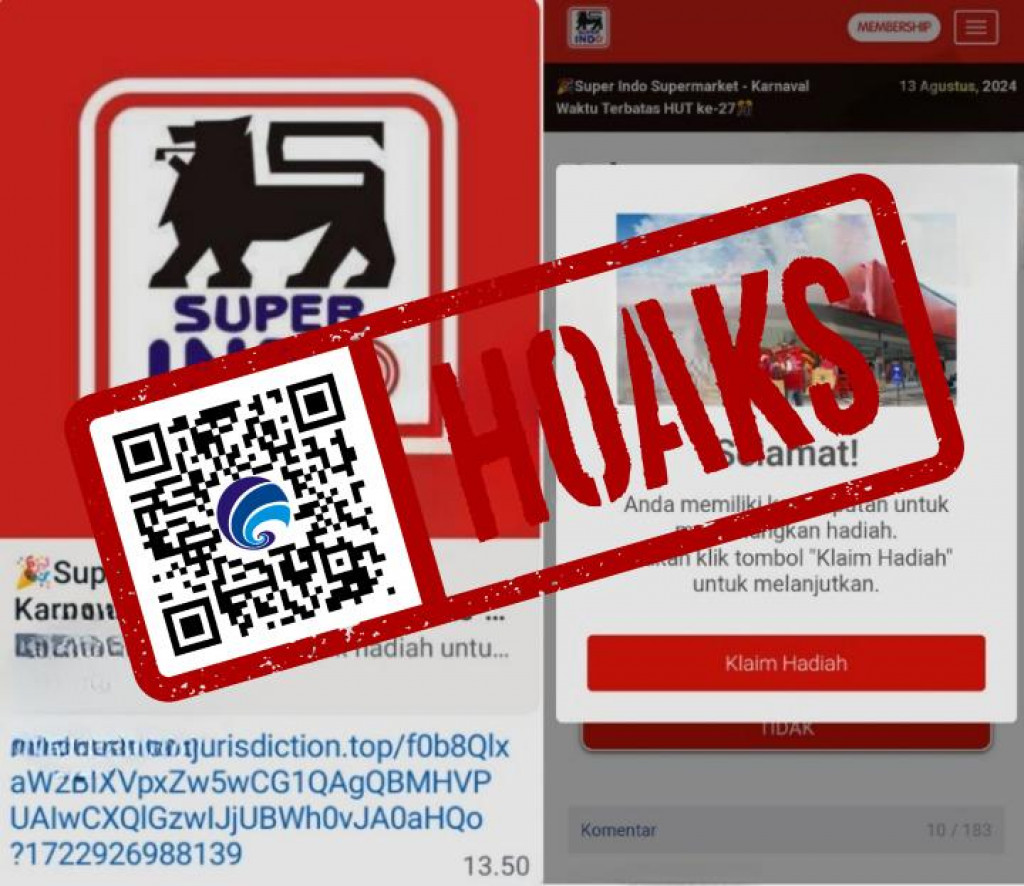 [HOAKS] Tautan Situs Super Indo Ulang Tahun ke-27