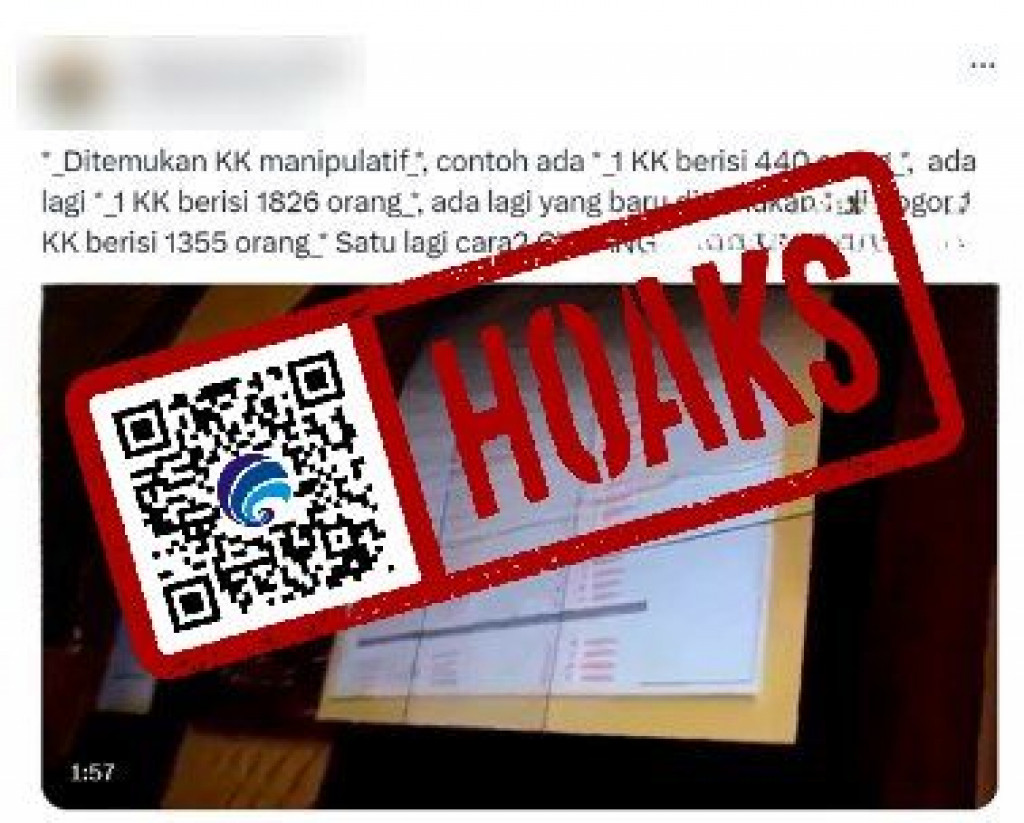 [HOAKS] Temuan KK Manipulatif Berisi 1355 Orang Jelang Pemilu 2024