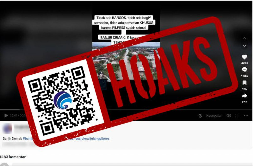 [HOAKS] Tidak Ada Bantuan Pemerintah untuk Korban Banjir Kabupaten Demak