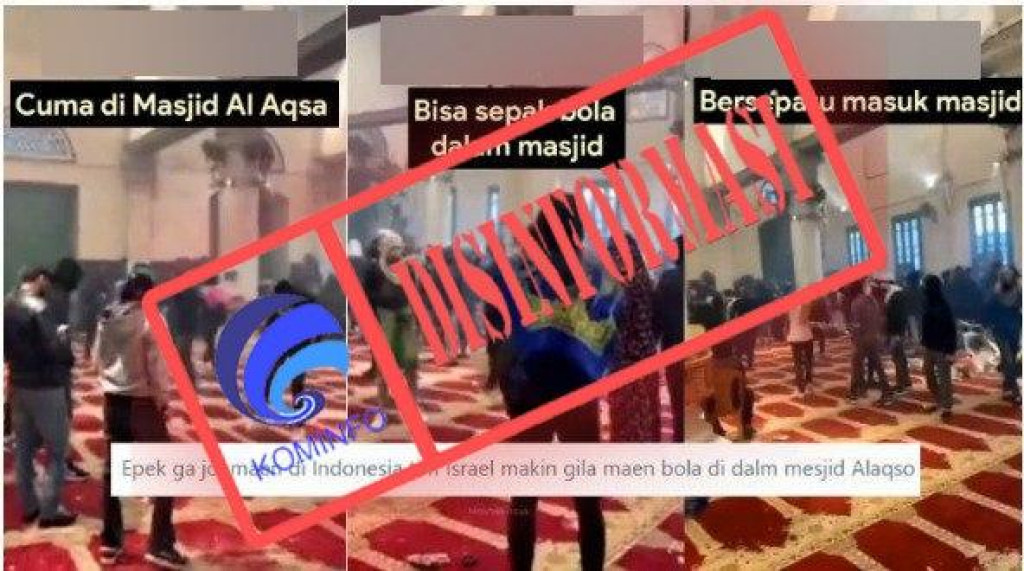 [DISINFORMASI] Timnas Israel Bermain Sepak Bola dalam Masjid Al-Aqsa Setelah Ditolak ke Indonesia