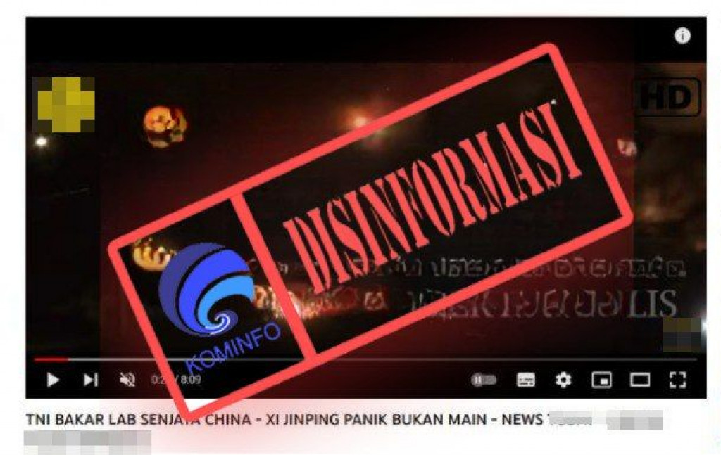 [DISINFORMASI] TNI Bakar Laboratorium Senjata Cina