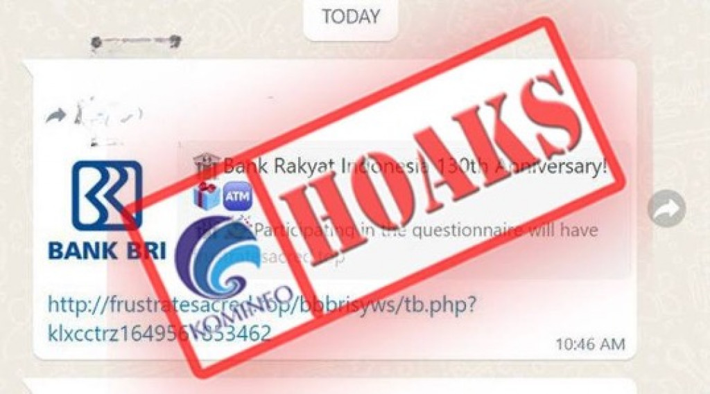 [HOAKS] Pembagian Uang Rp3 Juta dalam Rangka Ulang Tahun BRI ke-130