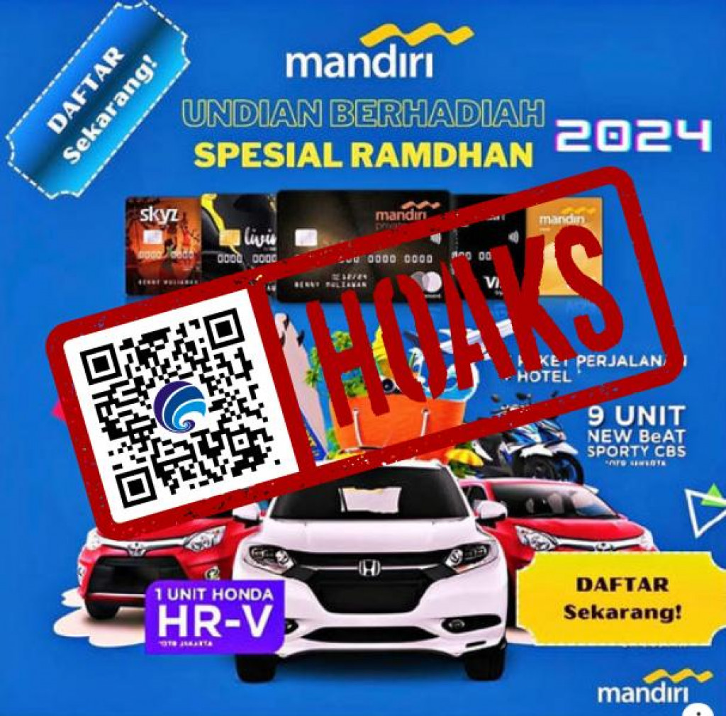 [HOAKS] Undian Berhadiah Mengatasnamakan Bank Mandiri