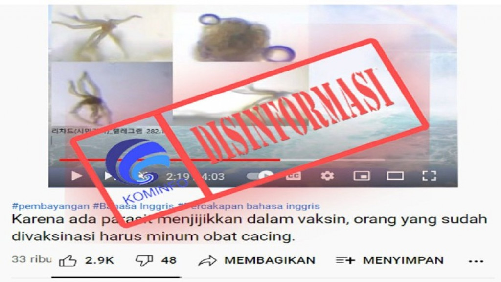 [DISINFORMASI] Vaksin Covid-19 Mengandung Parasit Hidup