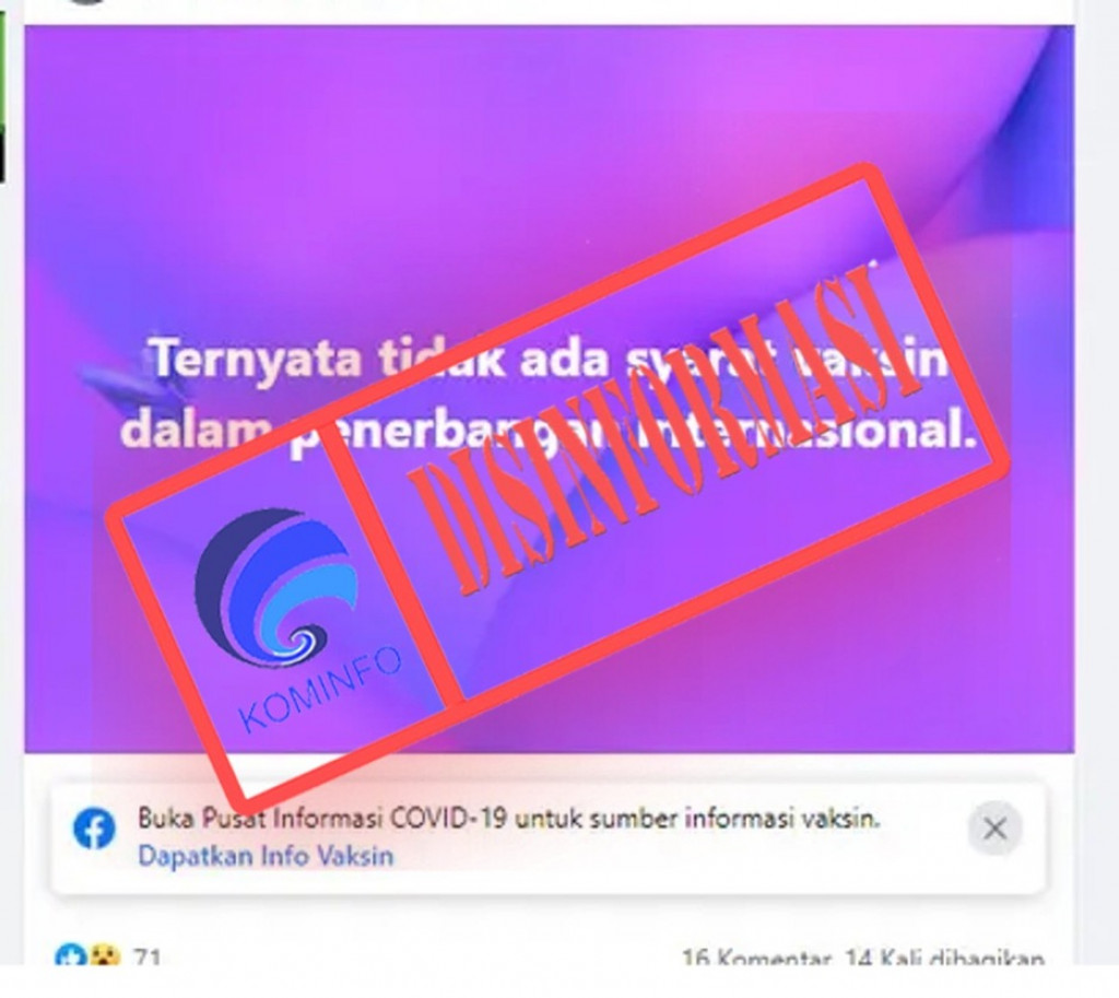 [DISINFORMASI] Vaksin Tidak Menjadi Syarat Penerbangan Internasional