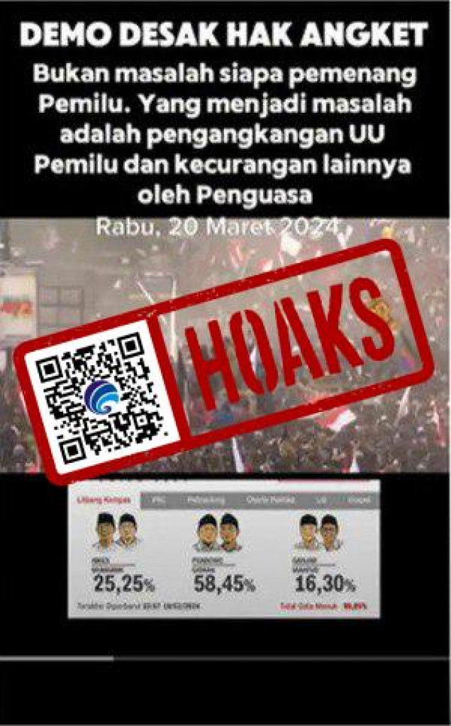 [HOAKS] Video Aksi Demo Desak Hak Angket pada 20 Maret 2024