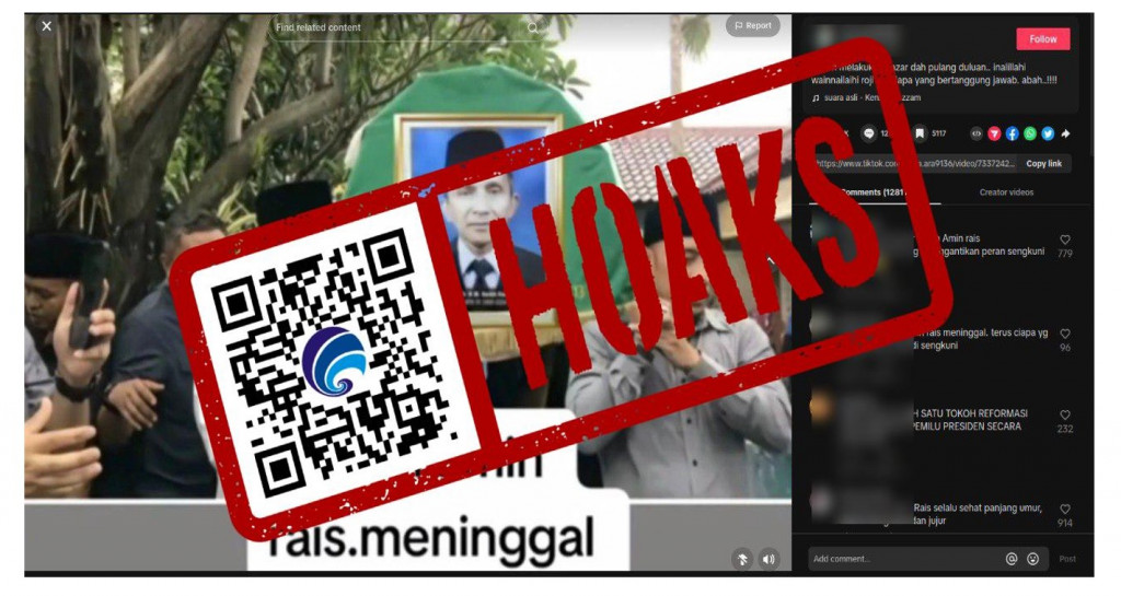 [HOAKS] Video Amien Rais Meninggal Dunia