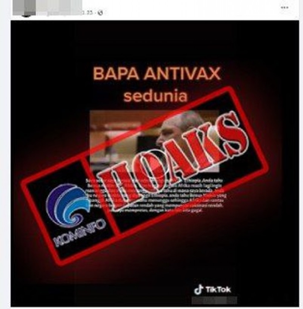 [HOAKS] Video Bukti Direktur Jenderal WHO adalah Bapak Antivaksin Sedunia