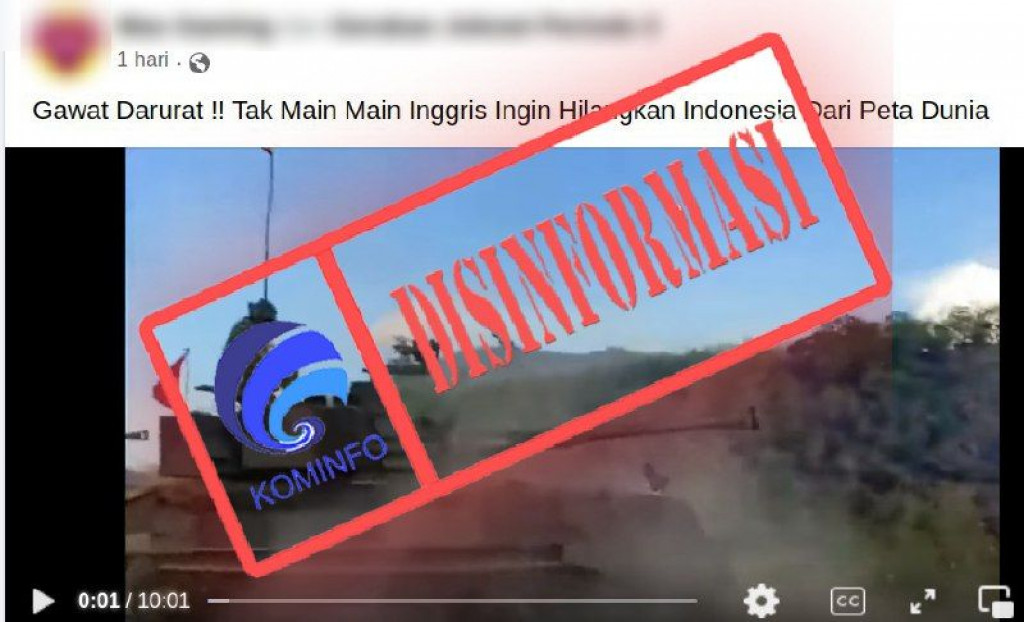 [DISINFORMASI] Video Inggris Ingin Menghilangkan Indonesia dari Peta Dunia