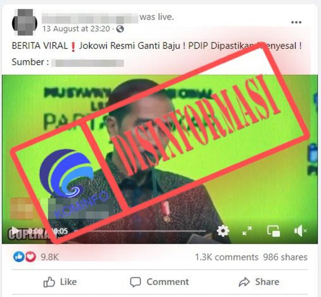 [DISINFORMASI] Video Jokowi Resmi "Ganti Baju" ke Partai Golkar