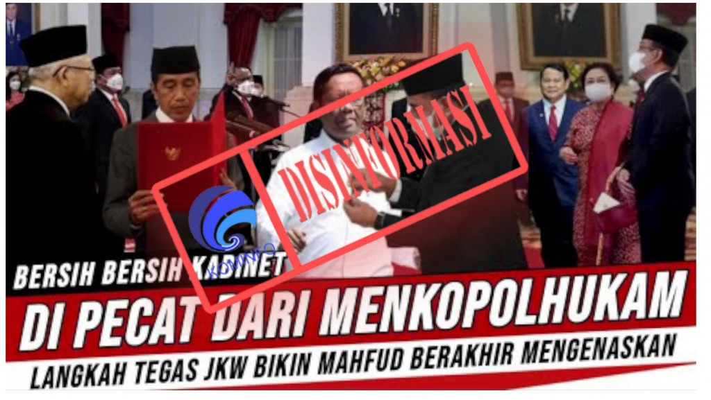 [DISINFORMASI] Video Pemecatan Mahfud MD dari Jabatan Menko Polhukam