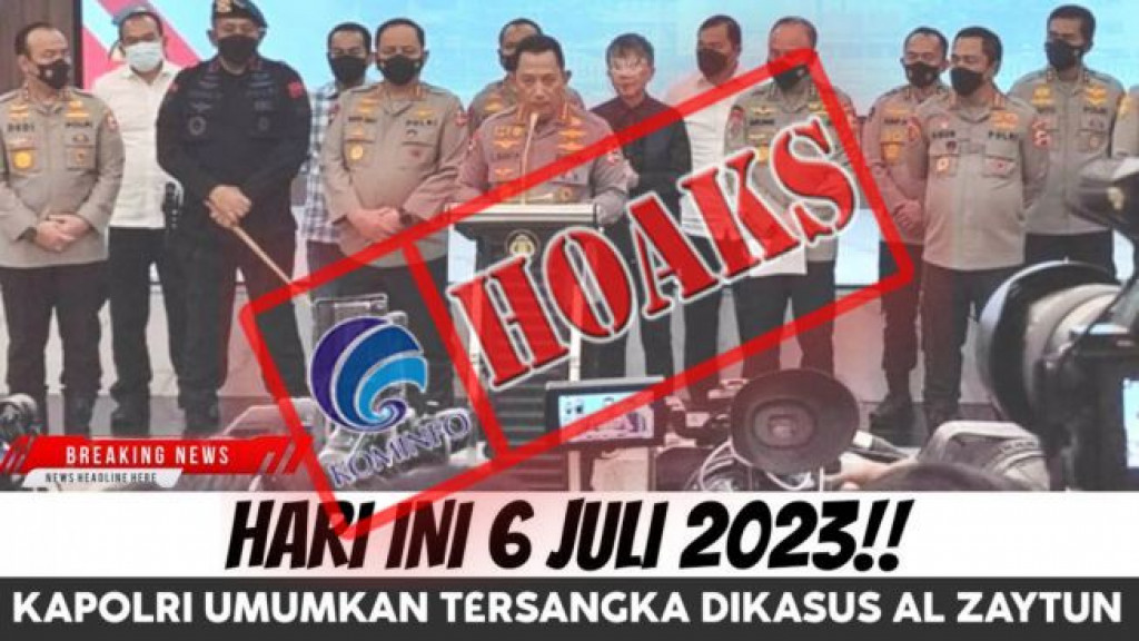 [HOAKS] Video Konferensi Pers Kapolri Listyo Sigit Prabowo Umumkan Para Tersangka Kasus Ponpes Al-Zaytun