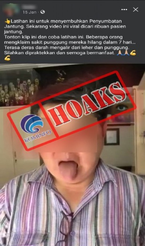 [HOAKS] Gerakan Latihan dalam Video Ini Bisa Sembuhkan Penyumbatan Jantung