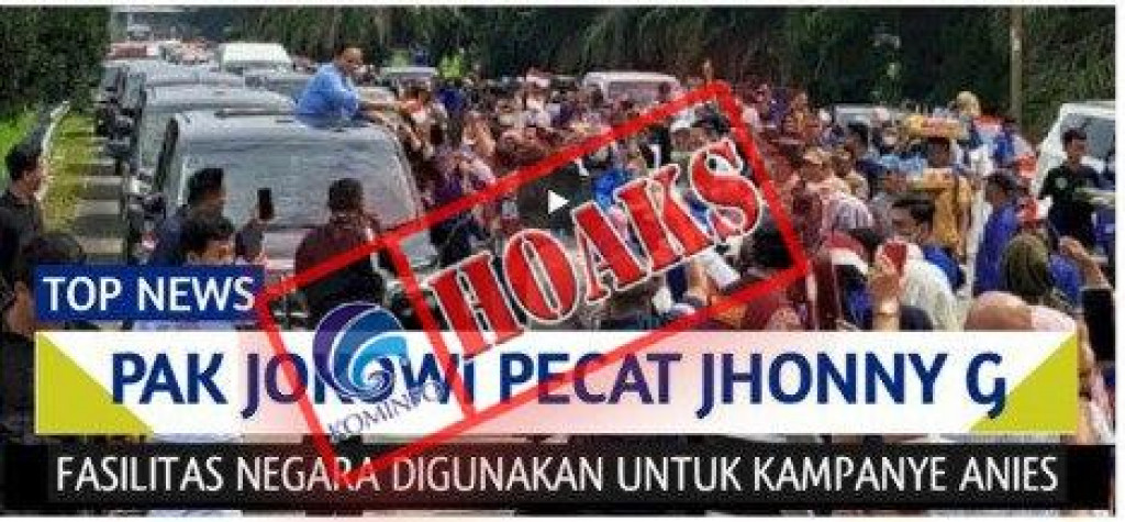 [HOAKS] Video Menkominfo Johnny G. Plate Dipecat karena Membantu Anies Baswedan Kampanye