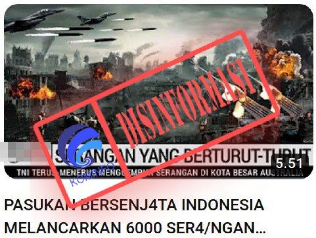 [DISINFORMASI] Video Pasukan Bersenjata Indonesia Serang Australia