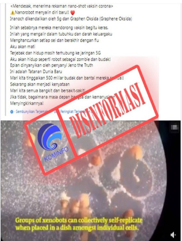 [DISINFORMASI] Video Penampakan Nanorobot dalam Vaksin Covid-19