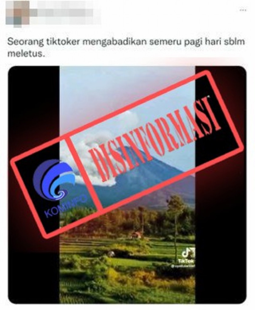 [DISINFORMASI] Video Gunung Semeru pada Pagi Hari sebelum Meletus