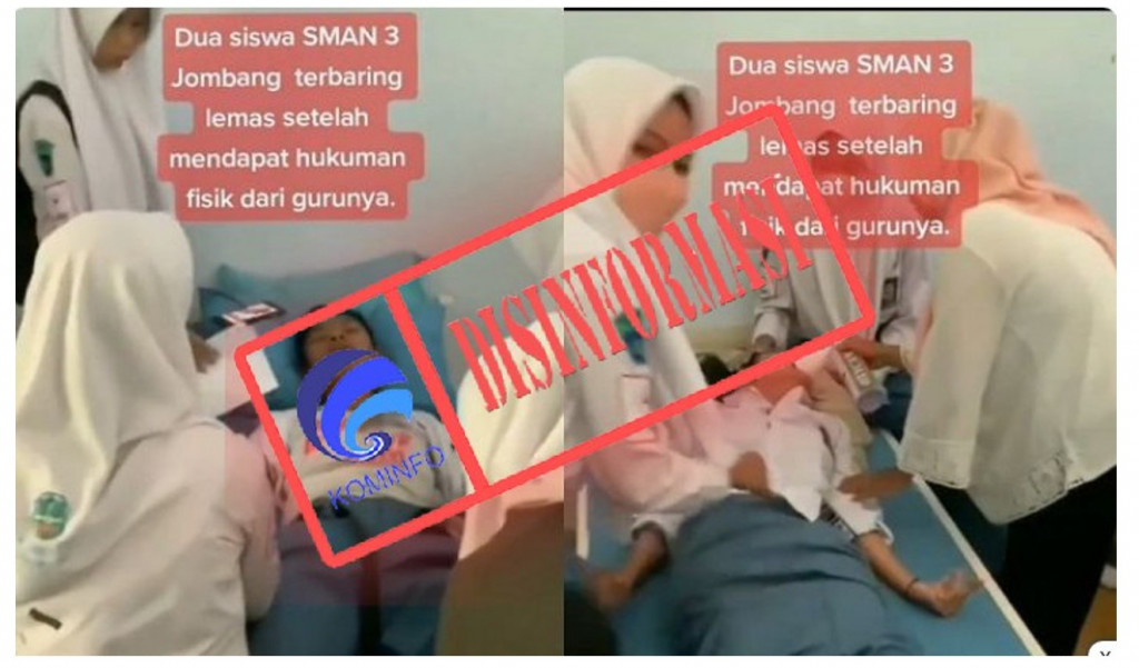 [DISINFORMASI] Siswa SMA Jombang Lemas Dihukum Push Up 150 Kali