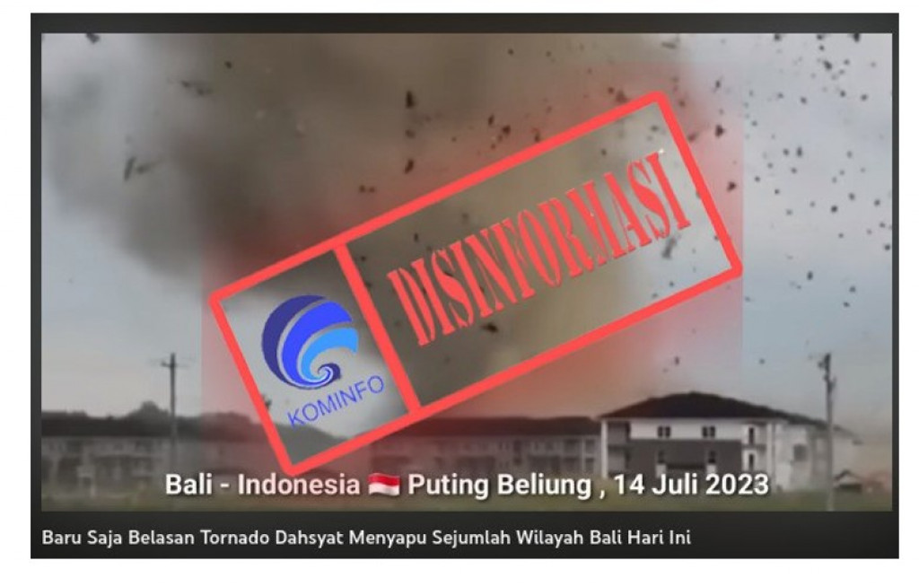 [DISINFORMASI] Video Tornado Melanda Wilayah Bali