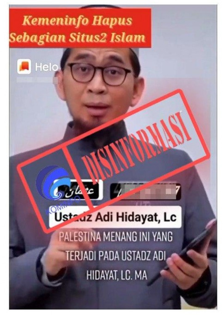 [DISINFORMASI] Kemkominfo Hapus Sebagian Situs-situs Islam