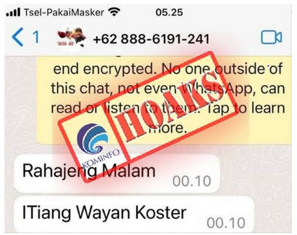 [HOAKS] Akun WhatsApp Mengatasnamakan Gubernur Bali