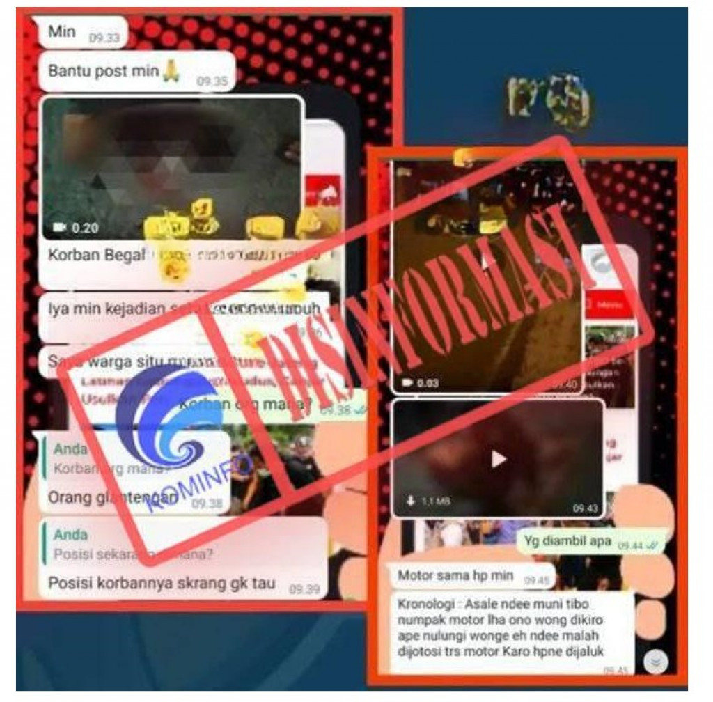 [DISINFORMASI] Seorang Pemuda Menjadi Korban Begal di Perempatan Burikan Kudus