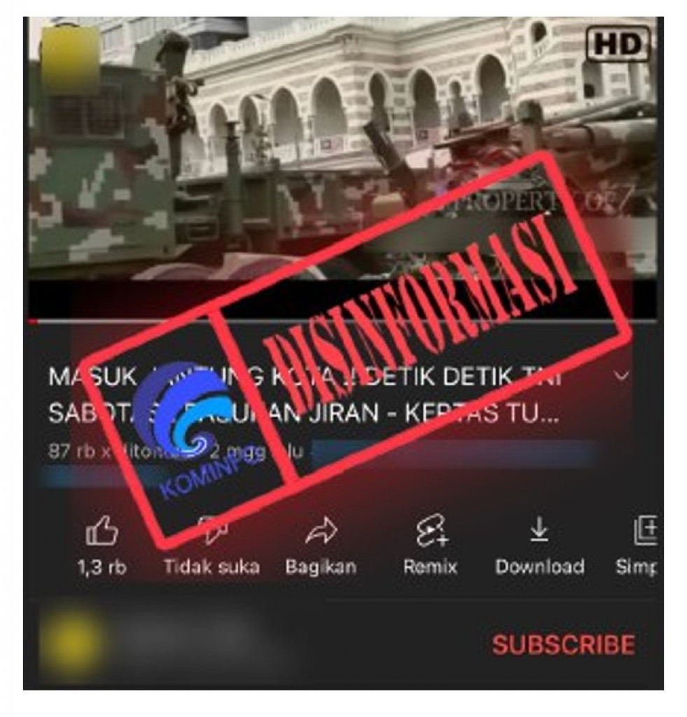 [DISINFORMASI] Detik-detik TNI Sabotase Tentara Malaysia