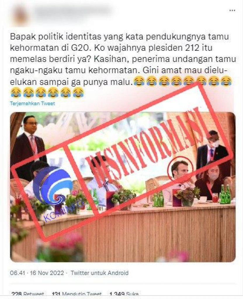 [DISINFORMASI] Anies Baswedan Jadi Penerima Tamu di KTT G20