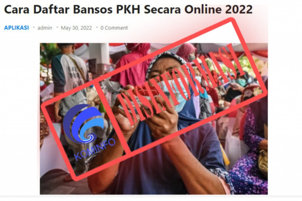 [DISINFORMASI] Daftar Bansos DTKS Melalui Aplikasi Check Kontribusi Sosial
