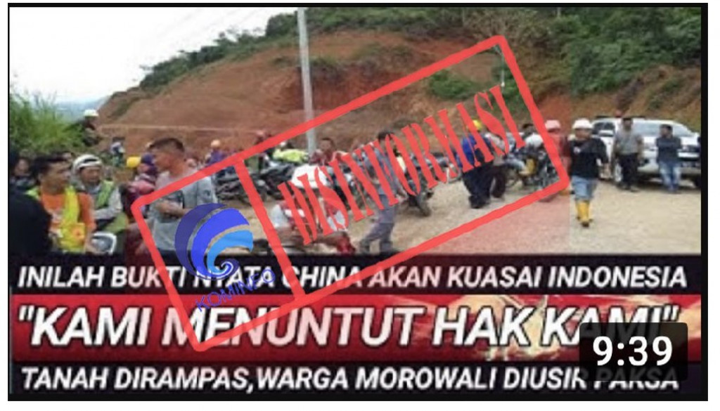 [DISINFORMASI] Bukti Cina Akan Kuasai Indonesia Terungkap, Warga Morowali Diusir Paksa