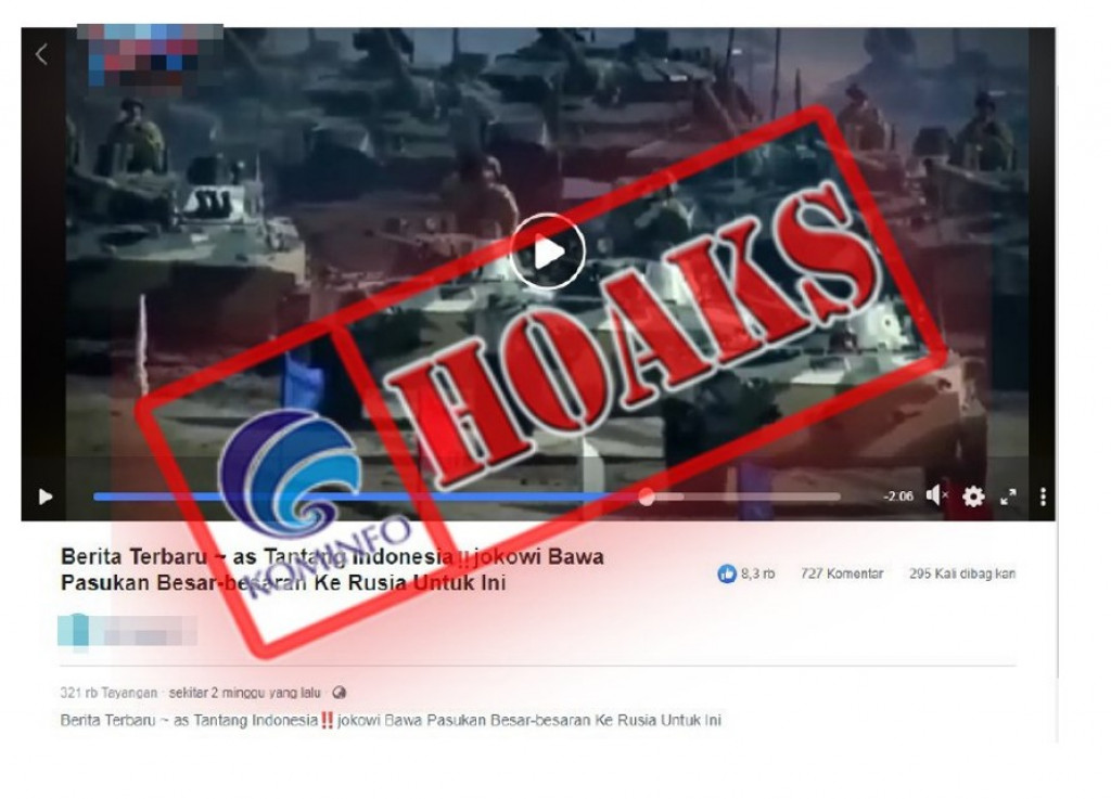 [HOAKS] Indonesia Kirim Pasukan Militer untuk Bergabung dengan Latihan Militer Vostok 2022