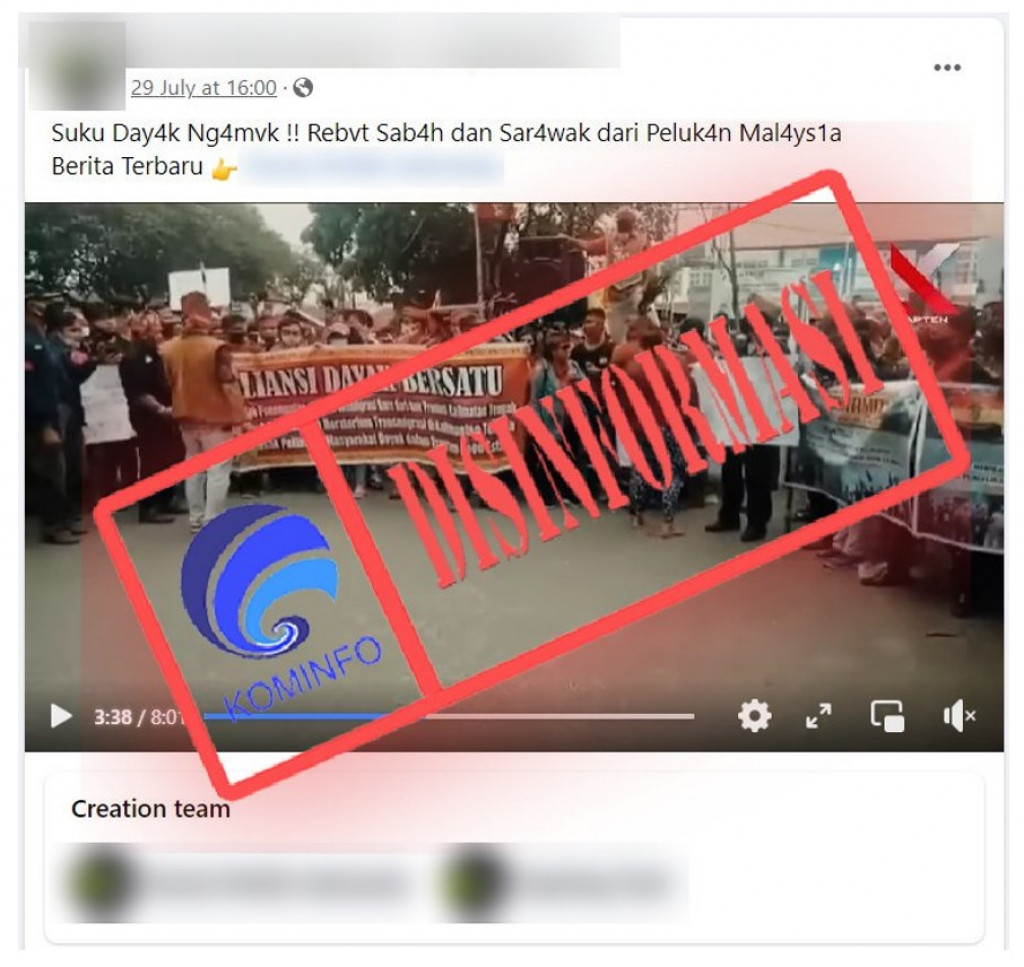 [DISINFORMASI] Suku Dayak Ngamuk, Rebut Sabah dan Sarawak dari Pelukan Malaysia