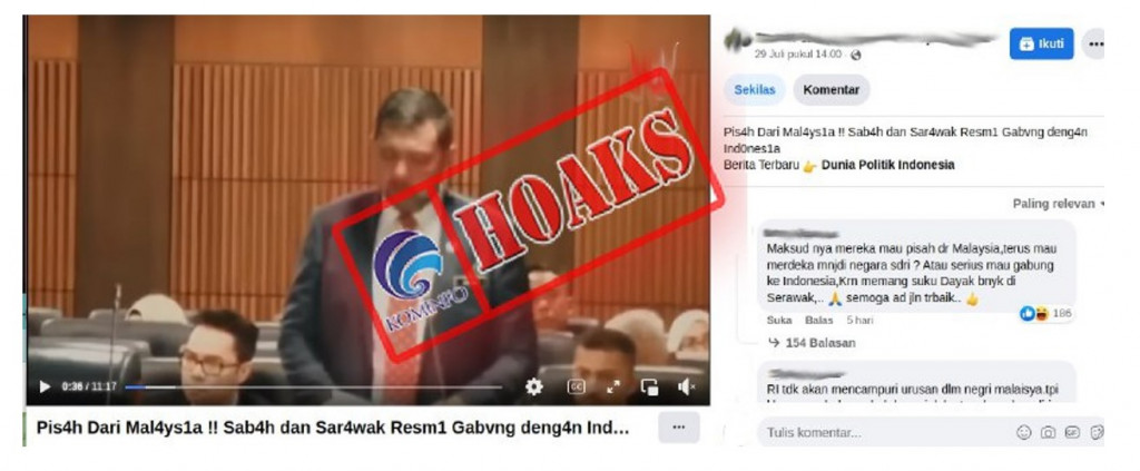 [HOAKS] Pisah dari Malaysia, Sabah dan Sarawak Resmi Gabung dengan Indonesia