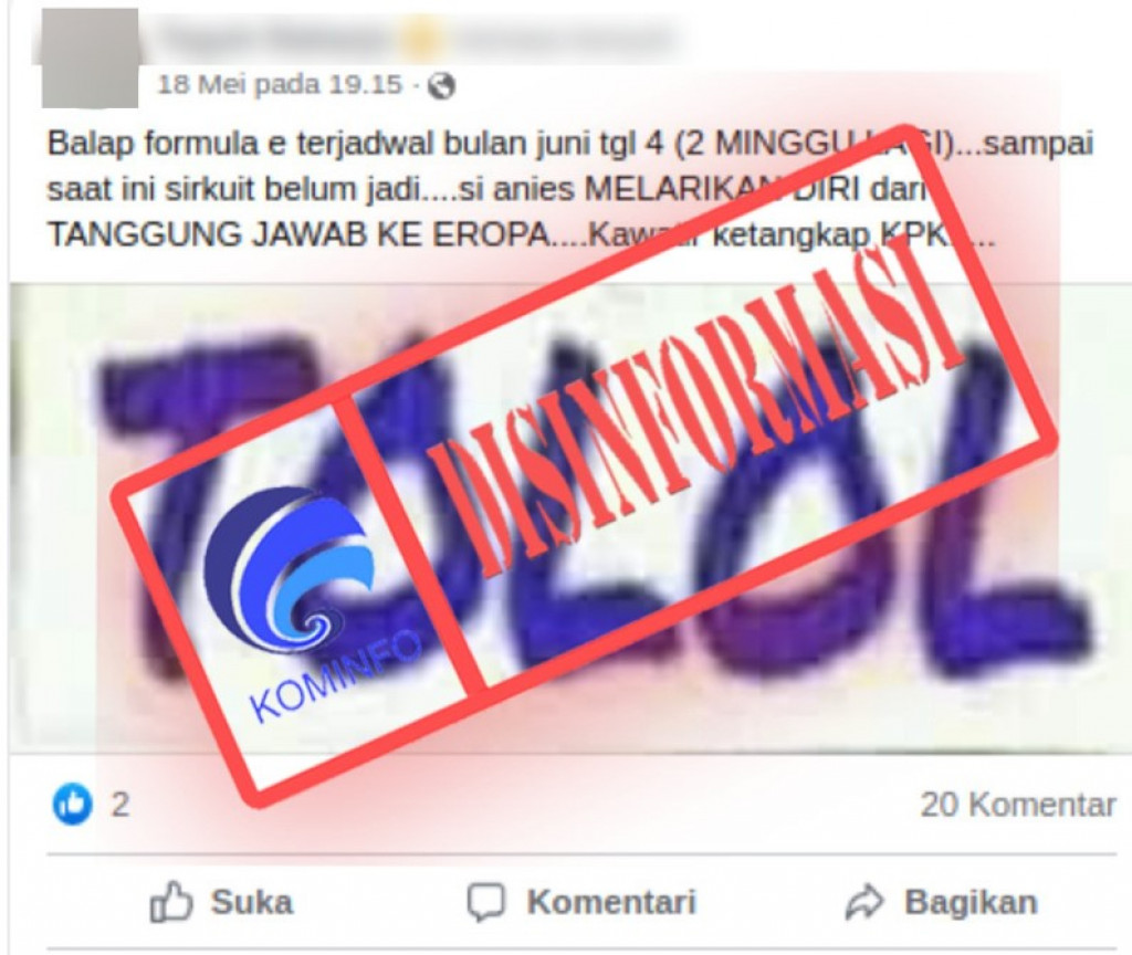 [DISINFORMASI] Anies Baswedan Melarikan Diri ke Eropa