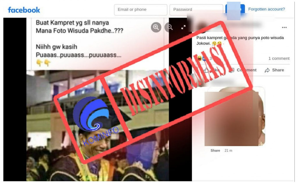 [DISINFORMASI] Foto Presiden Jokowi saat Wisuda