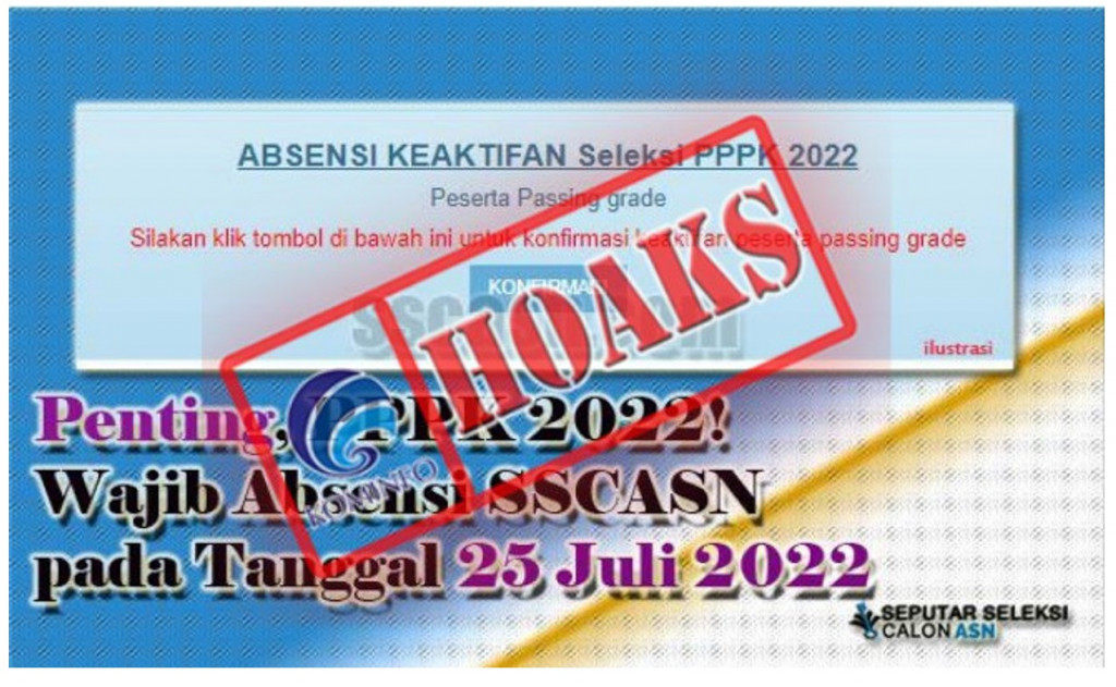 [HOAKS] Kewajiban Guru Honorer Absensi Ikut Seleksi PPPK 2022 pada Tanggal 25 Juli 2022