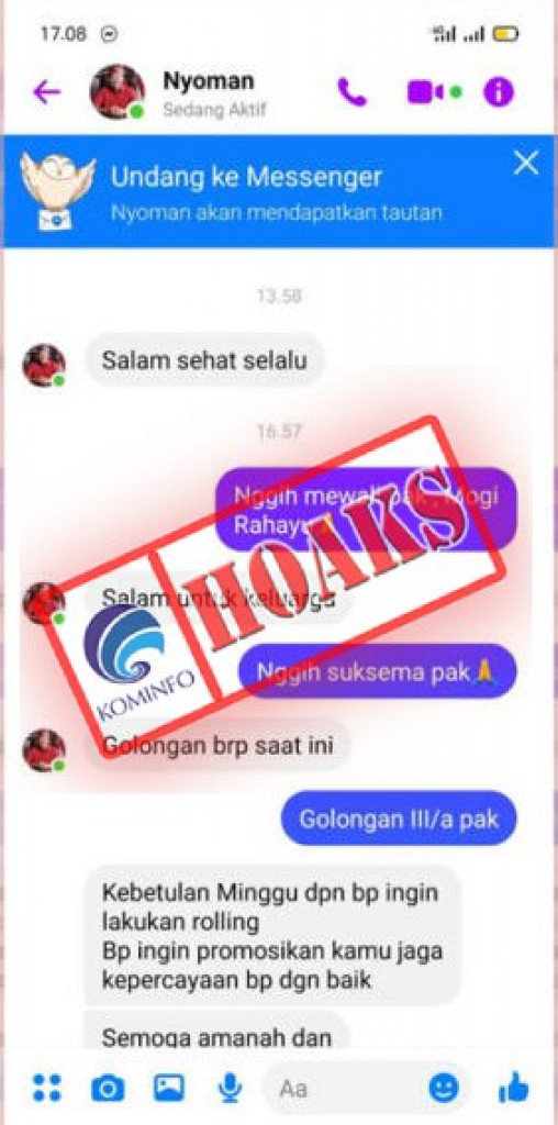 [HOAKS] Kasus Penipuan Mengatasnamakan Bupati Bangli