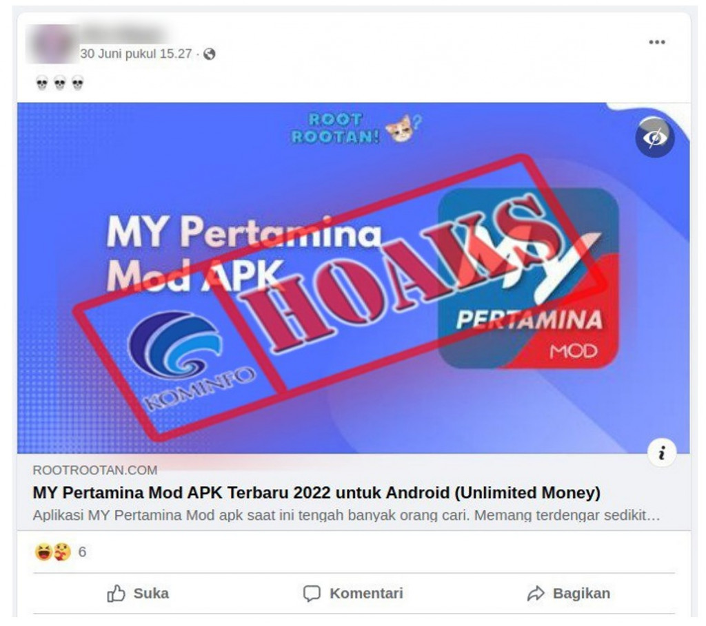 [HOAKS] Aplikasi MyPertamina Mod Unlimited Money