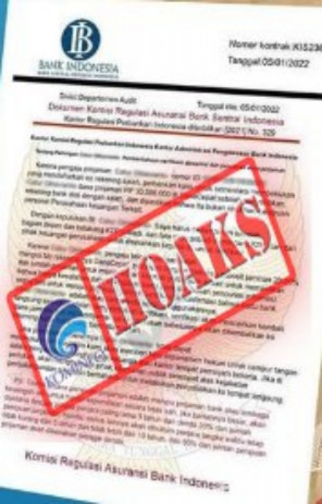 [HOAKS] Surat Keterlibatan BI dalam Asuransi Komersial