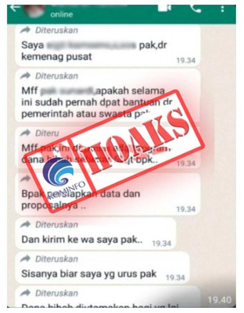 [HOAKS] Program Dana Hibah Mengatasnamakan Ditjen Bimas Islam