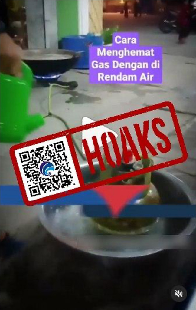 [HOAKS] Cara Menghemat Gas Elpiji dengan Merendam di Dalam Air