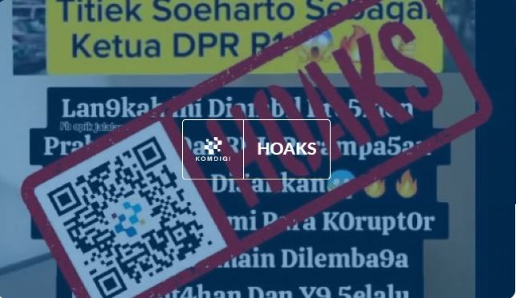 [HOAKS] Presiden Prabowo Berencana Jadikan Titiek Soeharto Sebagai Ketua DPR RI