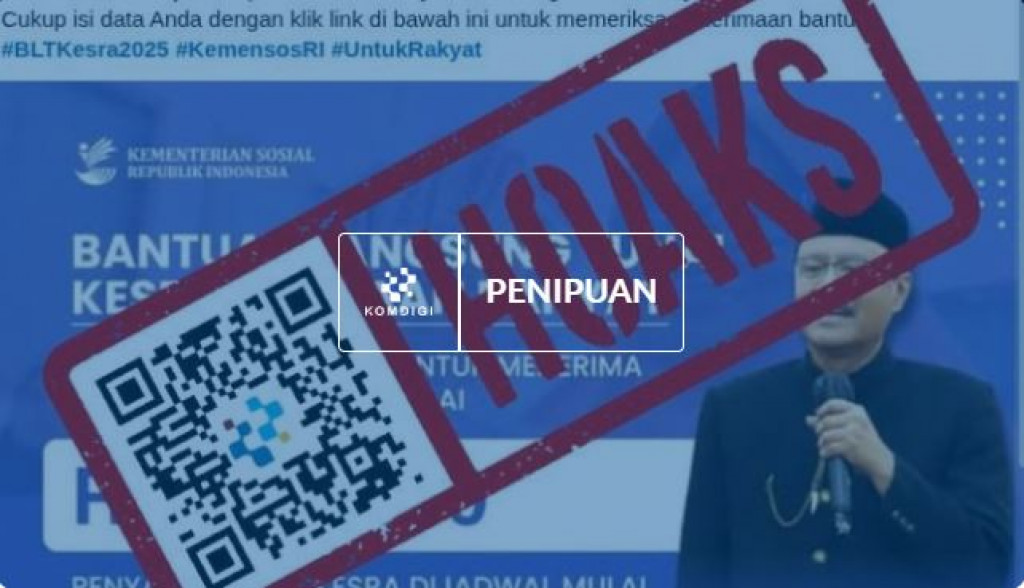 [HOAKS] Tautan Pencairan BLT Kesra Periode Oktober-Desember 2025