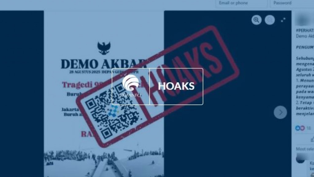 [HOAKS] Pesan Berantai Bagi Warga Tionghoa Terkait Demo 28 Agustus