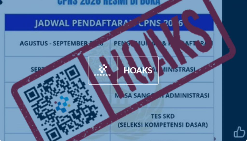 [HOAKS] Video Menpan-RB Umumkan Pendaftaran CPNS pada Agustus 2026