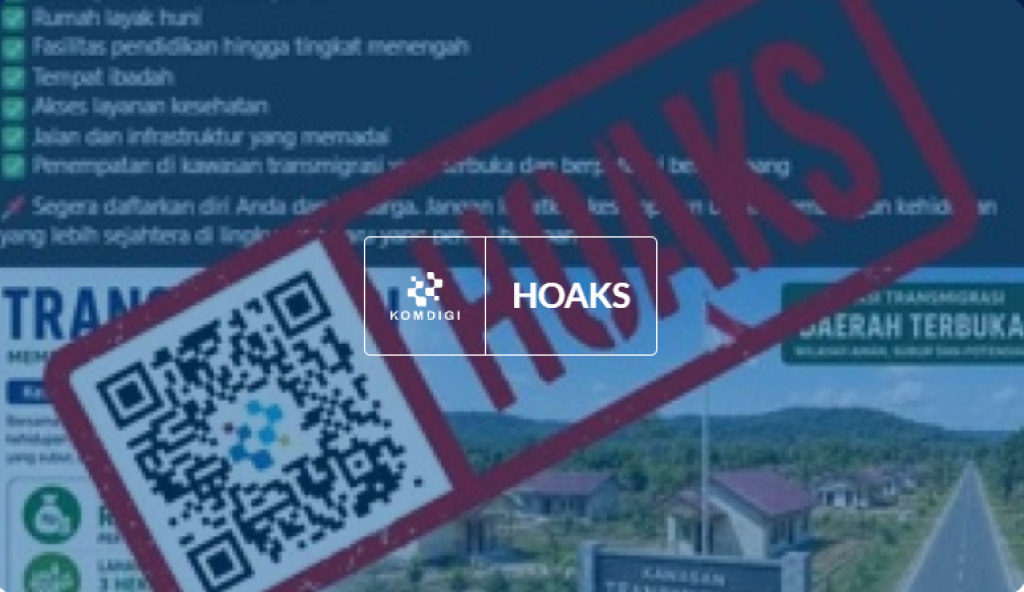 [HOAKS] Tautan Pendaftaran Program Transmigrasi 2026