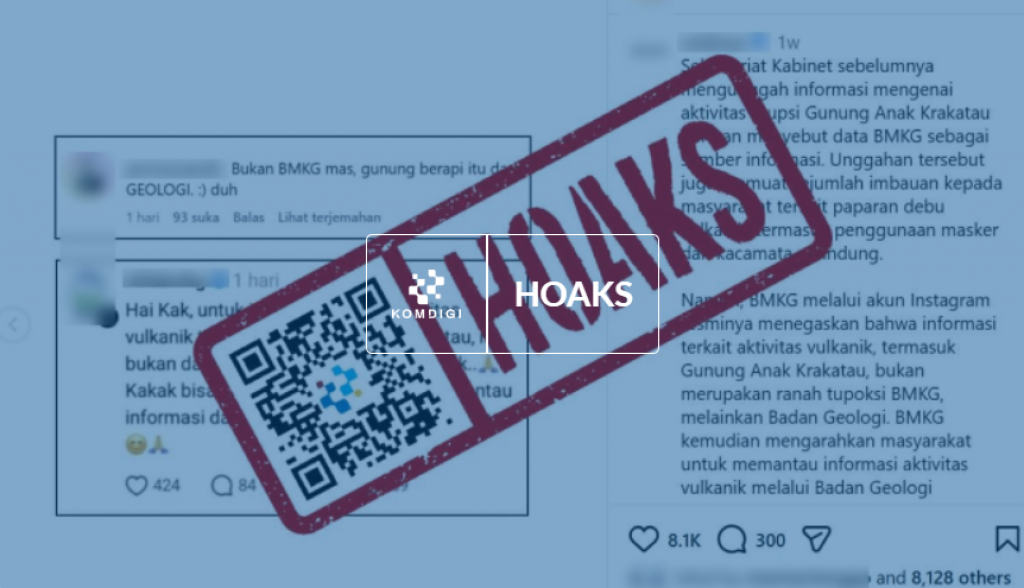 [HOAKS] Koreksi Unggahan Sekretariat Kabinet, BMKG: Itu Tupoksi Badan Geologi