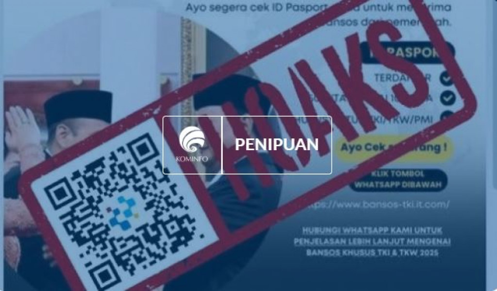 [HOAKS] Tautan Bansos untuk Pekerja Migran dengan Syarat ID Paspor
