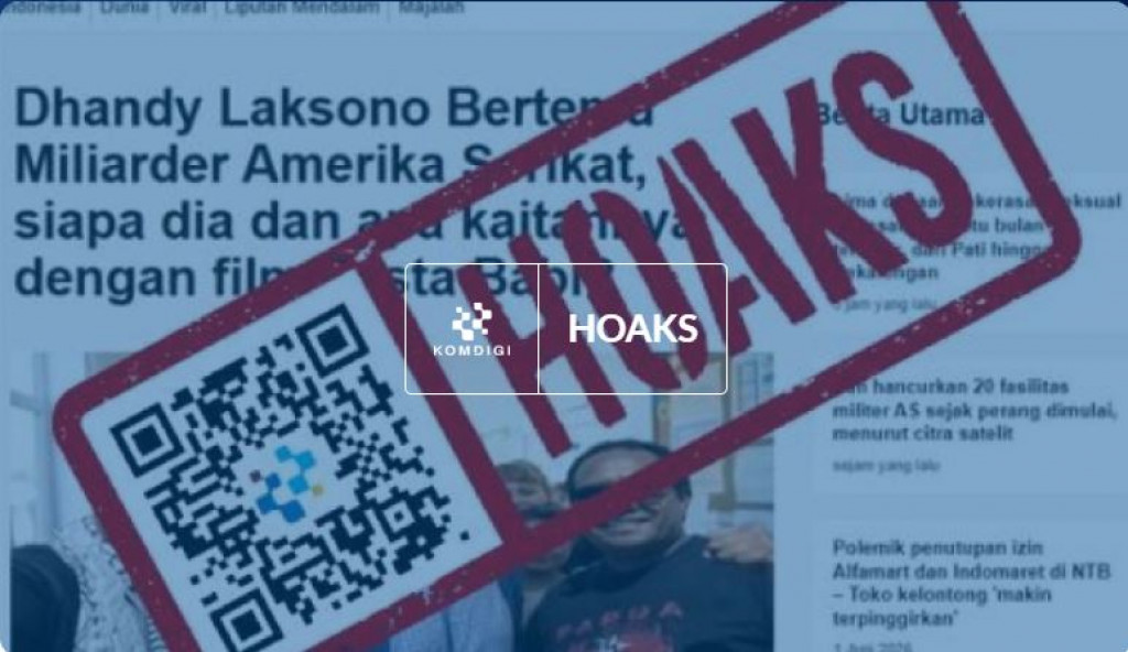 [HOAKS] Dandhy Laksono Temui Miliarder Amerika Serikat
